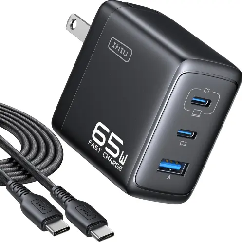 INIU Cargador 65W Power Delivery 3 Puertos USB-C — imagen 1