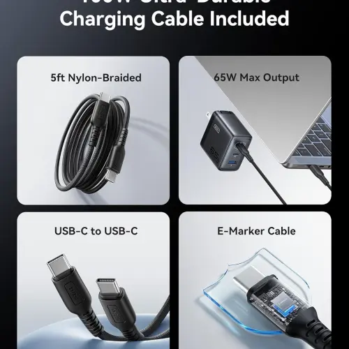 INIU Cargador 65W Power Delivery 3 Puertos USB-C — imagen 5