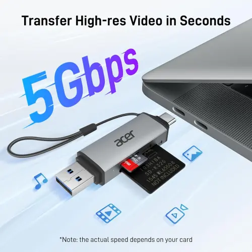 Acer Lector de Tarjetas SD USB-C y USB-A 3.0 Dual Slot's photo #1