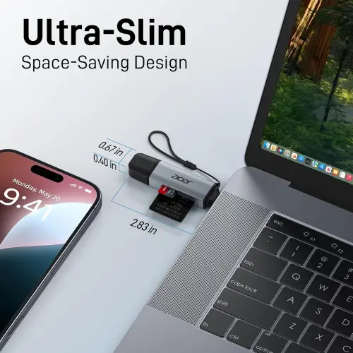 Acer Lector de Tarjetas SD USB-C y USB-A 3.0 Dual Slot's photo #8