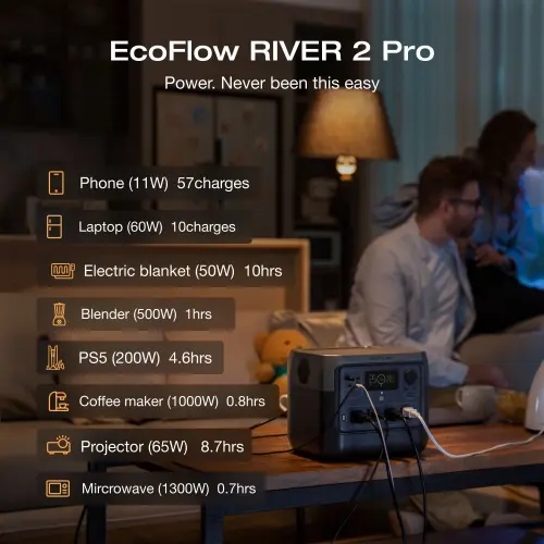EcoFlow River 2 Pro 768Wh + 2 Paneles Solares 45W (Estación de Energía Portátil)'s photo #9