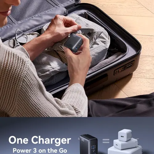 Cargador Rápido INIU 100W con 3 Puertos (2 USB-C + 1 USB-A) para iPhone, Samsung y Laptops MacBook, Carga Simultánea de Hasta 3 Dispositivos, Tecnología PD 3.0's photo #3