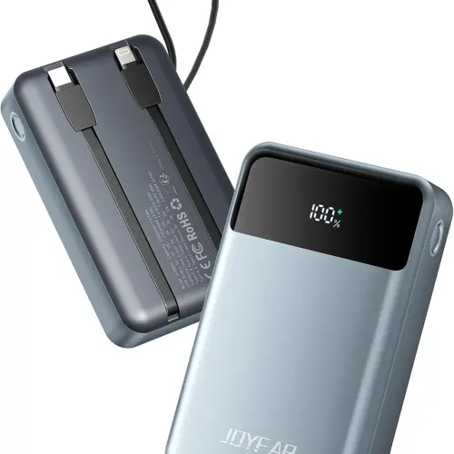 Power Bank JOYFAR 30000mAh con Cables Integrados y Carga Rápida 22.5W, Batería Portátil de Alta Capacidad con Salidas Múltiples para Cargar Hasta 4 Dispositivos Simultáneamente, Pantalla LED's photo #1