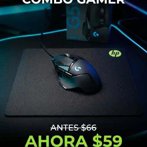 Combo Gamer Logitech G502 HERO con Mouse Pad HP Pavilion 300, Mouse de Alta Precisión 25,600 DPI con Botones Programables y Alfombrilla Antideslizante para Gaming y Oficina's photo #1