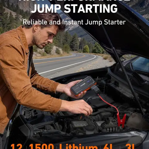 Arrancador Portátil AstroAI S8 1500A 12V con Power Bank, Linterna LED y Cables Inteligentes para Motores Gasolina 6.0L y Diésel 3.0L's photo #2