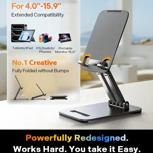 Soporte Ajustable LISEN para Tablet e iPad hasta 15.9” Plegable con Altura y Ángulo Regulables para Escritorio's photo #1