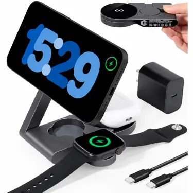Estación de Carga Inalámbrica 3 en 1 Plegable MagSafe 15W para iPhone, Apple Watch y AirPods's photo #1