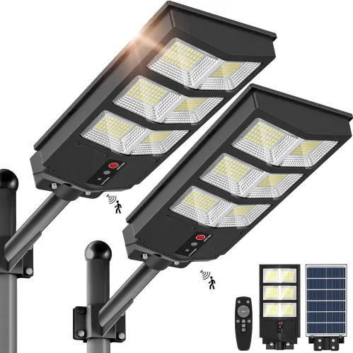 Lámparas solares LED 6000W 6500K con sensor de movimiento y control remoto (pack 2)'s photo #1