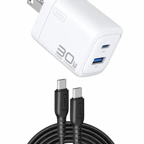 Cargador INIU 30W GaN USB-C de Carga Rápida con Doble Puerto y Cables Incluidos's photo #1