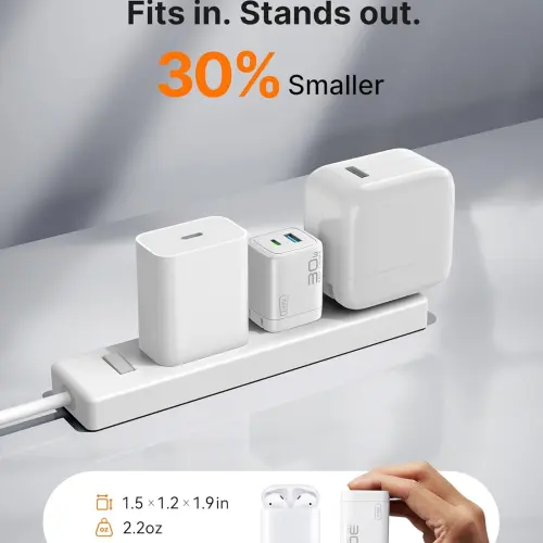 Cargador INIU 30W GaN USB-C de Carga Rápida con Doble Puerto y Cables Incluidos's photo #5