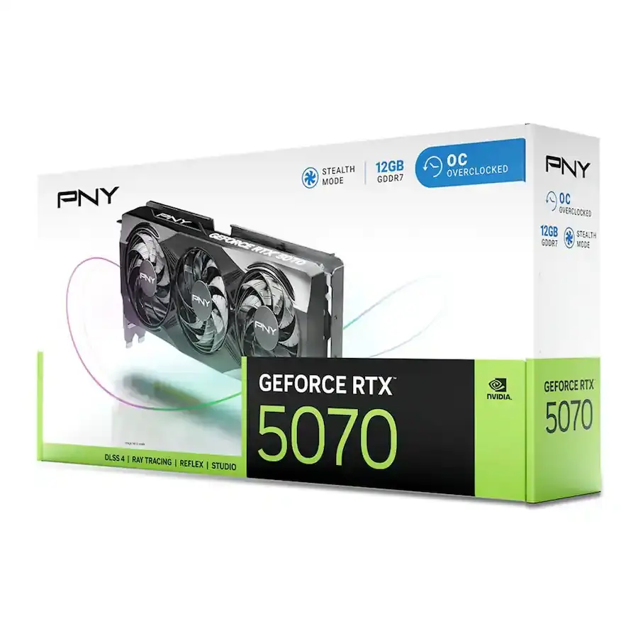 Tarjeta de Video PNY GeForce RTX 5070 OC Triple Fan 12GB GDDR7 con DLSS 4 y Arquitectura Blackwell's photo #10