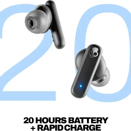 Audífonos Inalámbricos Skullcandy Smokin’ Buds Bluetooth True Black con 20 Horas de Batería, Micrófono e IPX4's photo #2