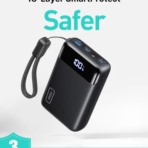 INIU Power Bank 20000mAh Mini Size 22.5W USB-C con Cable Desmontable, Pantalla LED y Linterna's photo #6