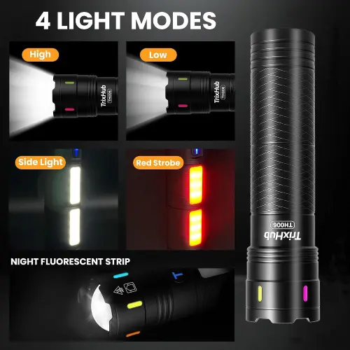 Linterna Recargable TrixHub TH006 9000mAh 990 000 Lumens con 4 Modos, USB-C, Pantalla LCD y Función Power Bank's photo #1