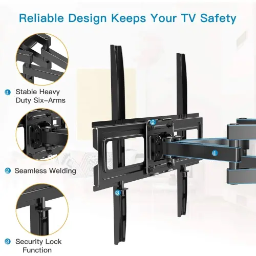 Soporte de Pared MountFTV Full Motion para TV de 26 a 65 Pulgadas, 110 lb y VESA 400x400's photo #1