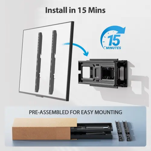 Soporte de Pared MountFTV Full Motion para TV de 26 a 65 Pulgadas, 110 lb y VESA 400x400's photo #2