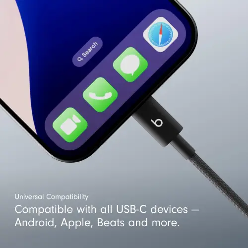 Cable Beats USB-A a USB-C de 5 ft Trenzado para Carga Rápida Apple y Android's photo #2