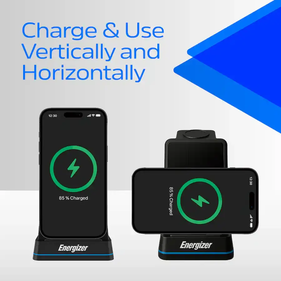 Cargador Inalámbrico Energizer 3 en 1 Qi 15W RGB para iPhone, AirPods, Apple Watch y Android's photo #7