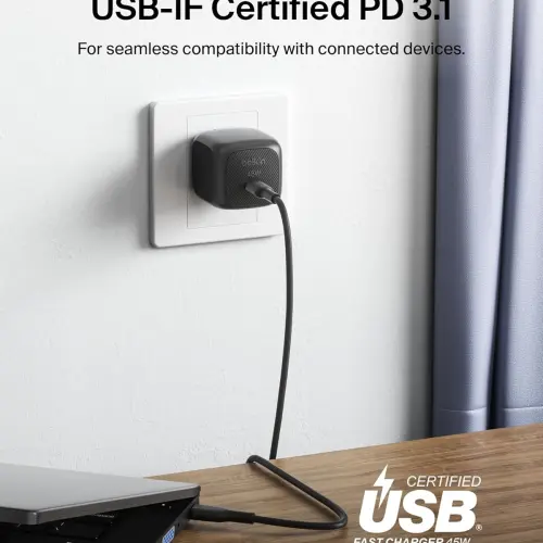 Cargador Belkin 45W USB-C con Cable USB-C, PD 3.1, PPS y Pines Plegables's photo #1