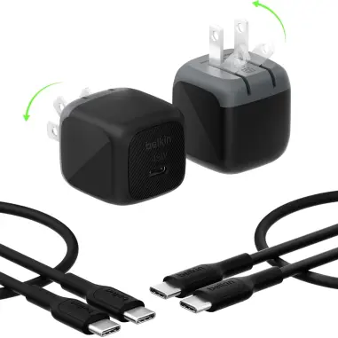 Cargador Belkin 45W USB-C con Cable USB-C, PD 3.1, PPS y Pines Plegables's photo #1
