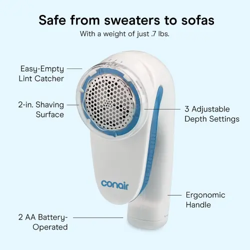 Quitapelusas Conair Portátil para Ropa, Sweaters, Muebles y Telas con 3 Ajustes's photo #4