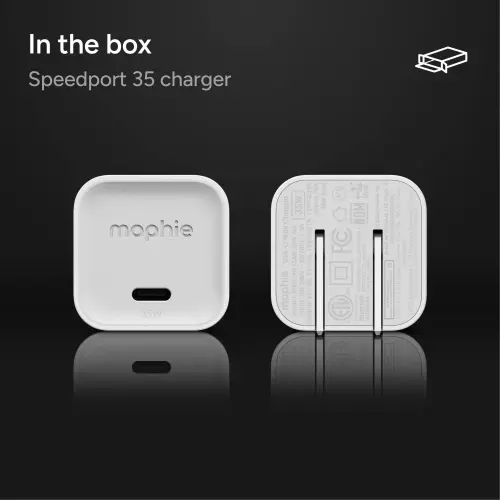 Cargador Mophie Speedport 35W USB-C GaN Plegable Compacto Color Blanco's photo #4