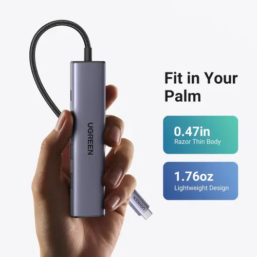 Hub UGREEN USB-C 5 en 1 con HDMI 4K, Power Delivery 100W y Puertos USB para MacBook, iPad y Laptops USB-C's photo #5