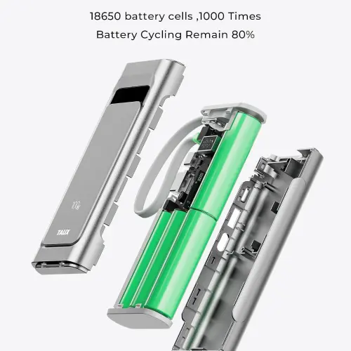 Power Bank TALIX 10000mAh 100W USB-C con Cable Integrado, Pantalla Digital y 3 Puertos — imagen 3