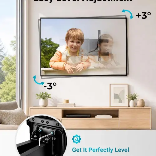 Soporte de Pared BONTEC Full Motion para TV 37–85″, 132 lb, Doble Brazo Articulado y VESA 600×400 mm — imagen 6