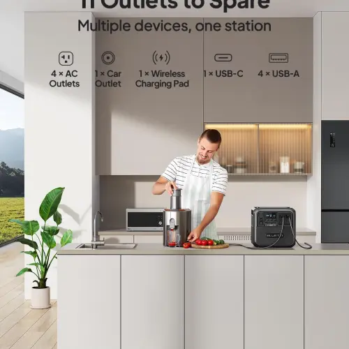 BLUETTI AC180 Nueva 1152Wh 1800W – Estación de Energía Portátil LiFePO₄ con Carga Rápida, UPS y App — imagen 4