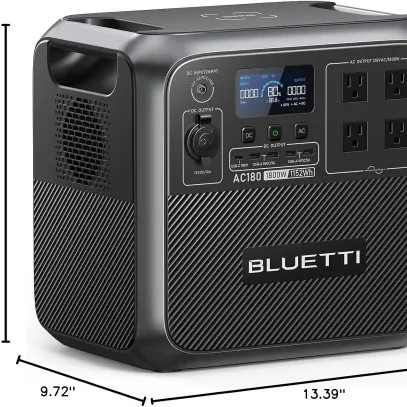 BLUETTI AC180 Nueva 1152Wh 1800W – Estación de Energía Portátil LiFePO₄ con Carga Rápida, UPS y App — imagen 2