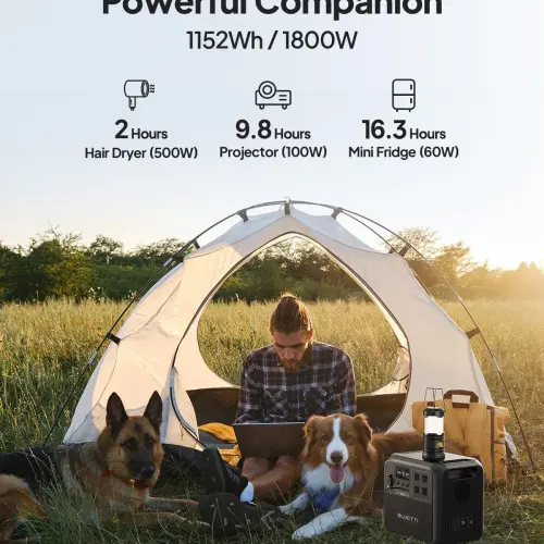 BLUETTI AC180 Nueva 1152Wh 1800W – Estación de Energía Portátil LiFePO₄ con Carga Rápida, UPS y App — imagen 3