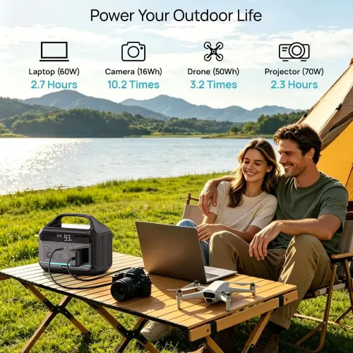 DaranEner NEOX 192Wh 300W con Panel Solar 30W – Estación de Energía Portátil LiFePO₄ para Apagones — imagen 2