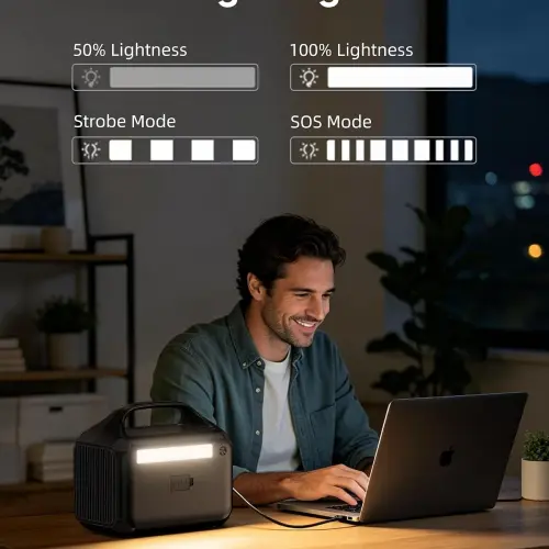 DaranEner NEOX 192Wh 300W con Panel Solar 30W – Estación de Energía Portátil LiFePO₄ para Apagones — imagen 6