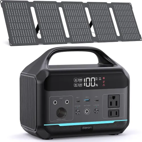 DaranEner NEOX 192Wh 300W con Panel Solar 30W – Estación de Energía Portátil LiFePO₄ para Apagones — imagen 1