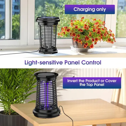 Mata Mosquitos Eléctrico PALONE Solar 4500V con USB-C, Luz LED y Panel Externo — imagen 6
