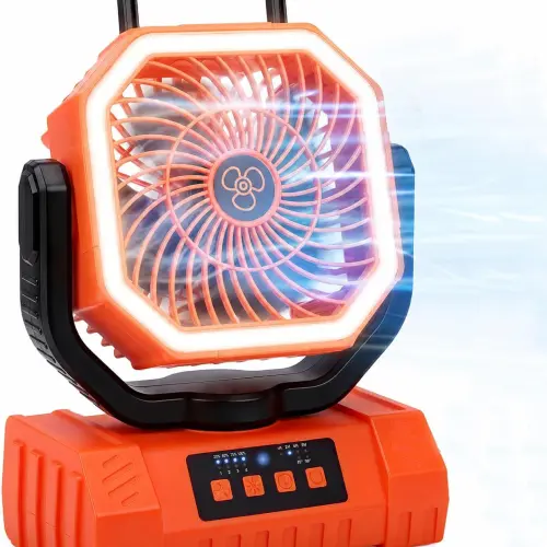 Ventilador Recargable FYGURSO 20000mAh con Luz LED, Oscilación y Control Remoto — imagen 1