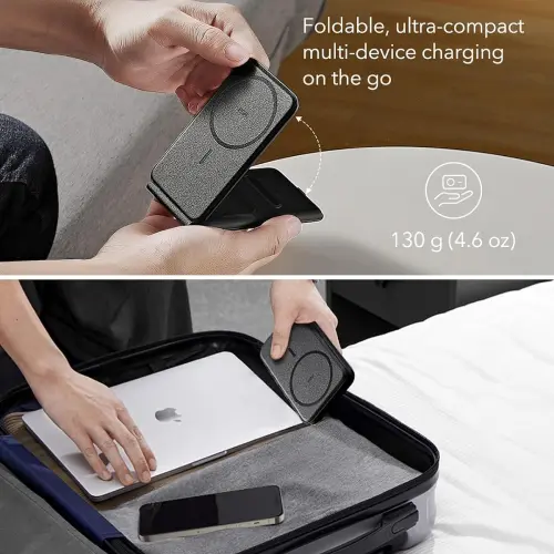 Cargador ESR 3 en 1 Plegable MagSafe para iPhone, Apple Watch y AirPods — imagen 2