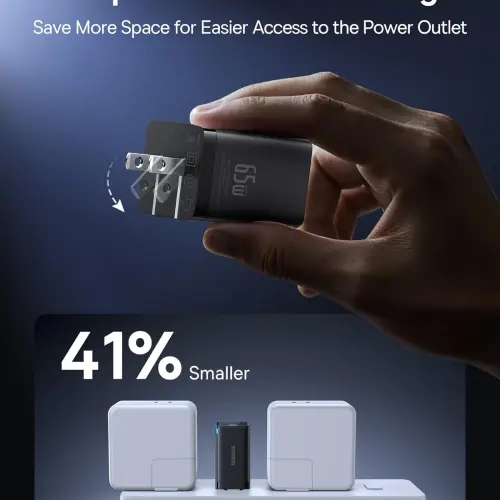 Cargador Baseus 65W GaN de 3 Puertos USB-C + USB-A con PPS — imagen 2