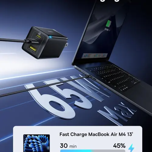 Cargador Baseus 65W GaN de 3 Puertos USB-C + USB-A con PPS — imagen 4