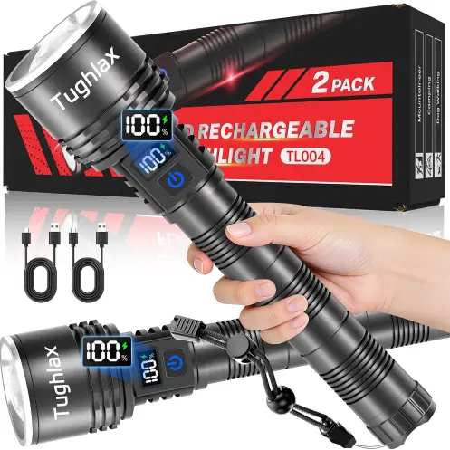 Linterna Tughlax TL004 recargable con pantalla LCD, zoom y 5 modos — imagen 1