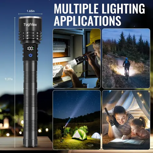 Linterna Tughlax TL004 recargable con pantalla LCD, zoom y 5 modos — imagen 8