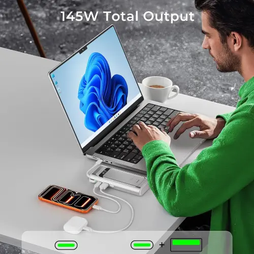 Power Bank TALIX 20000mAh 190W con USB-C 140W y cable integrado para laptop — imagen 4