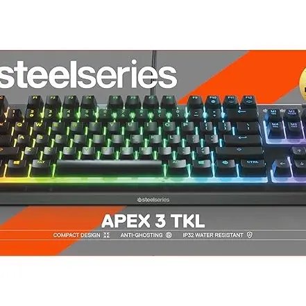 Teclado SteelSeries Apex 3 TKL RGB | Silencioso, Resistente al Agua, Anti-Ghosting — imagen 2