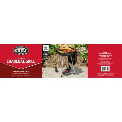 Kit Asador de Carbón con Ruedas Expert Grill 17.5” + Accesorios's photo #2