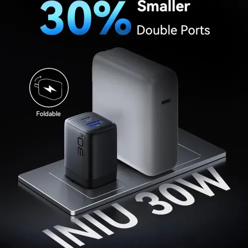 Cargador Carga Rápida INIU 30W PD QC 3.0 con Cable USB-C 1.5m's photo #4
