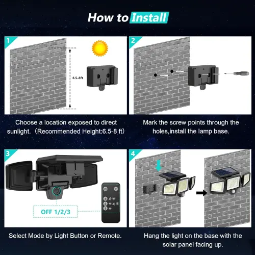 Tuffenough – Par de Luces Solares 2500 Lm con Sensor de Movimiento's photo #5