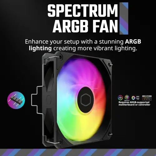 Cooler Master Hyper 212 Spectrum V3 ARGB 120mm's photo #6