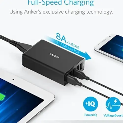 Cargador de Escritorio Anker PowerPort 5 Puertos USB-A 40W's photo #5