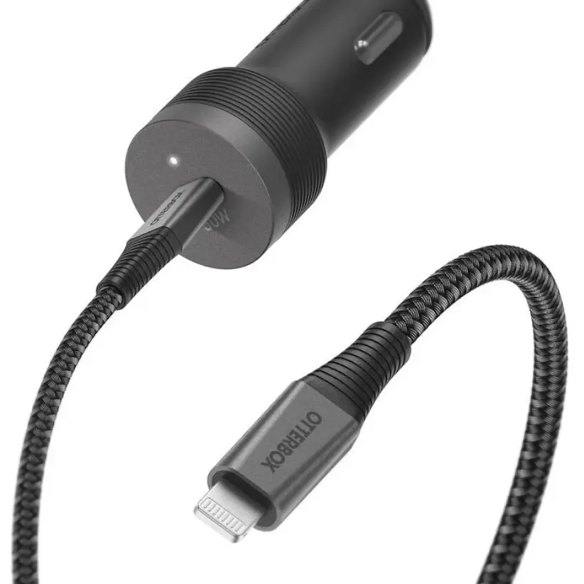 Kit de Carga para Auto Otterbox 30W con Cable Lightning a USB-C — imagen 1